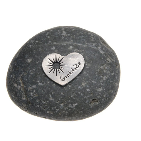Handcrafted Gratitude Garden Stone – Inspirational Desktop Accent with Heart Emblem | Made in USA Whitney Howard Designs  Hearts