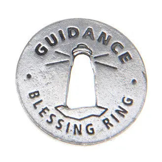 Handcrafted Guidance Blessing Ring Charm – Recycled Pewter Lighthouse Token | Made in USA, Pocket Size Inspirational Gift Whitney Howard Designs  Blessing Ring