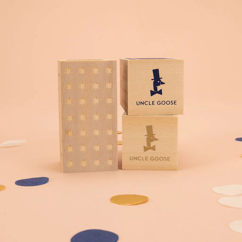 Handcrafted Happy Hanukkah Wood Blocks – 14 Pieces 3.5 Inch – Sustainable Basswood Decor | Made in USA Uncle Goose  Decor