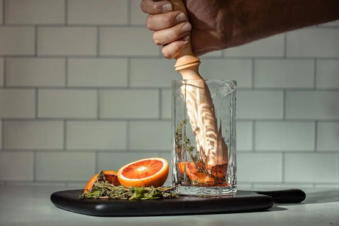 Handcrafted Hardwood Cocktail Muddler – Maple Walnut Noir Options | Made in USA Barware Tool Blanc Creatives  Wood