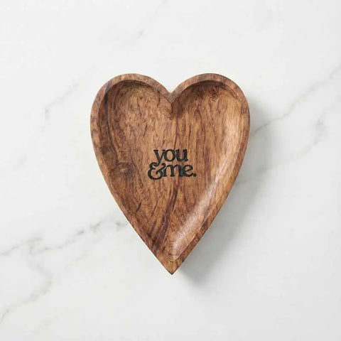 Handcrafted Heart-Shaped Wooden Decorative Bowl – Versatile Home Accent | Made in USA – Maryland Artisan Craft Words with Boards  wood bowl