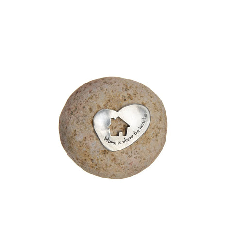 Handcrafted Home Is Where The Heart Is Rock Garden Stone – Unique Housewarming Gift | Made In USA Whitney Howard Designs  Rock Garden