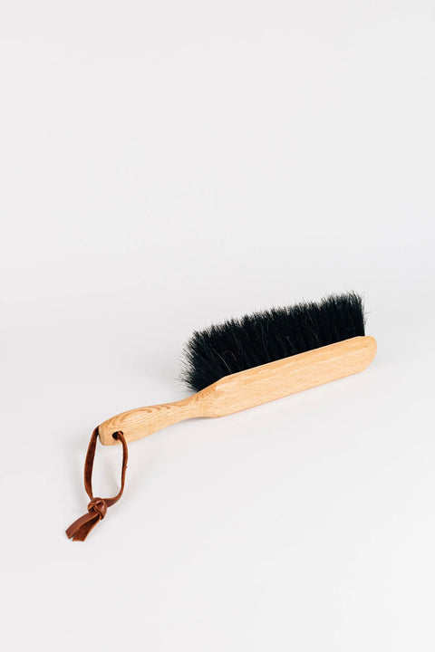 Handcrafted Horsehair Dust Brush 13.5 Inch – Natural Wood Handle with Leather Tie | Made in USA Durable Cleaning Duster Millstream Home  Homegoods