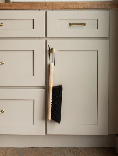 Handcrafted Horsehair Dust Brush 13.5 Inch – Natural Wood Handle with Leather Tie | Made in USA Durable Cleaning Duster Millstream Home  Homegoods