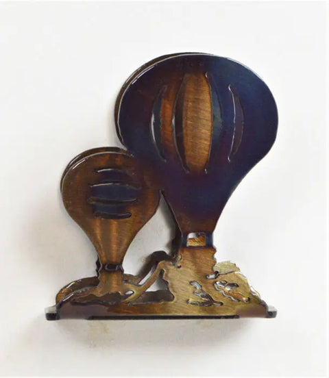 Handcrafted Hot Air Balloon Cocktail Napkin Holder – Rustic Metal Table Decor | Made in USA Veteran Owned Knights Home Decor  item