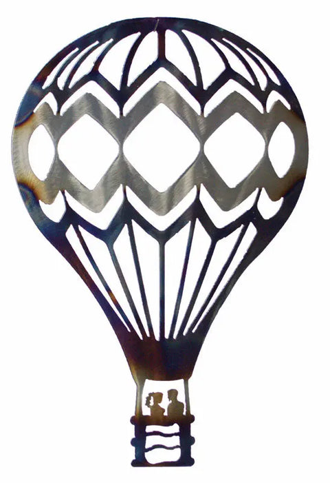 Handcrafted Hot Air Balloon Metal Wall Art – Unique Heat Colored Home Decor | Made in USA Knights Home Decor  item