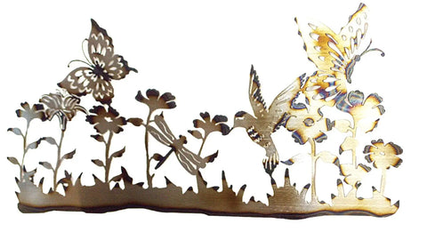 Handcrafted Hummingbird Metal Wall Art – Nature-Inspired Floral Design | Made in USA Decorative Piece Knights Home Decor  item