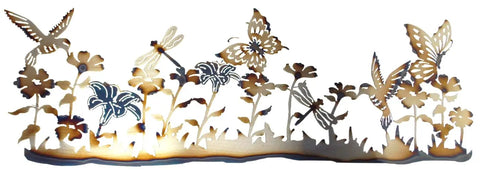 Handcrafted Hummingbird Metal Wall Art – Nature-Inspired Floral Design | Made in USA Decorative Piece Knights Home Decor  item