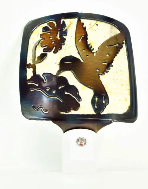 Handcrafted Hummingbird Sensor Night Light – Artistic Bronze Finish | Family-Owned Veteran Business Knights Home Decor  item