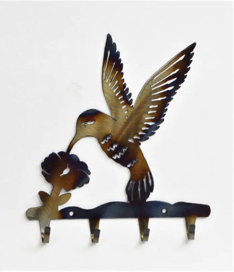 Handcrafted Hummingbird Wall Key Rack – Decorative Entryway Organizer | Made in USA Knights Home Decor  item