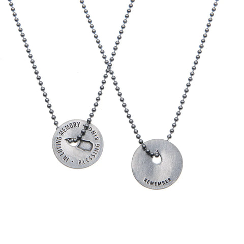 Handcrafted In Loving Memory Blessing Ring Charm – Recycled Pewter Keepsake Token | Made in USA Whitney Howard Designs  Blessing Ring