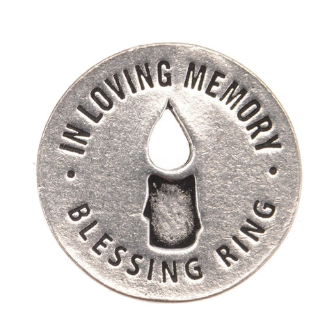 Handcrafted In Loving Memory Blessing Ring Charm – Recycled Pewter Keepsake Token | Made in USA Whitney Howard Designs  Blessing Ring