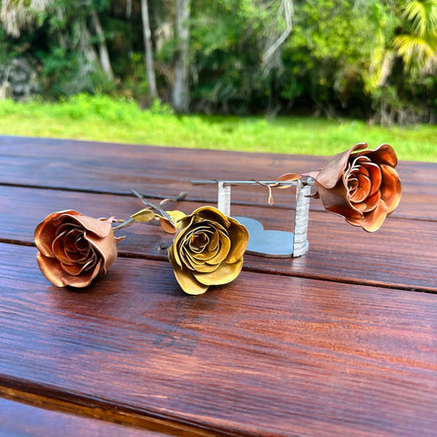 Handcrafted Infinity Rose Sculpture – Copper Brass Art – Havens | Made in USA Havens | Luxury Metals  Sculptures & Statues