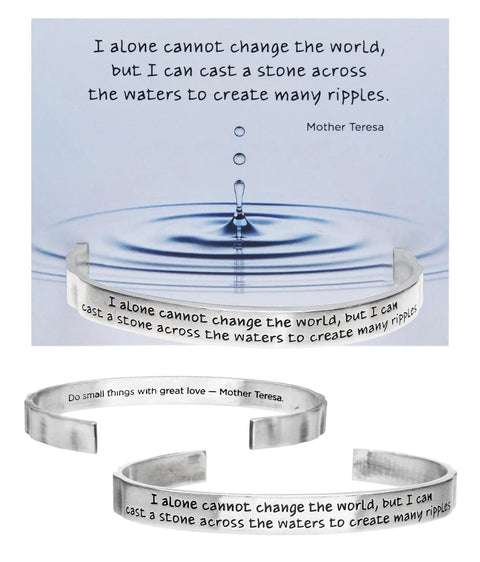Handcrafted Inspirational Quotable Cuff Bracelet – Pewter Reminder Jewelry | Made in USA Whitney Howard Designs  Cuff Bracelets