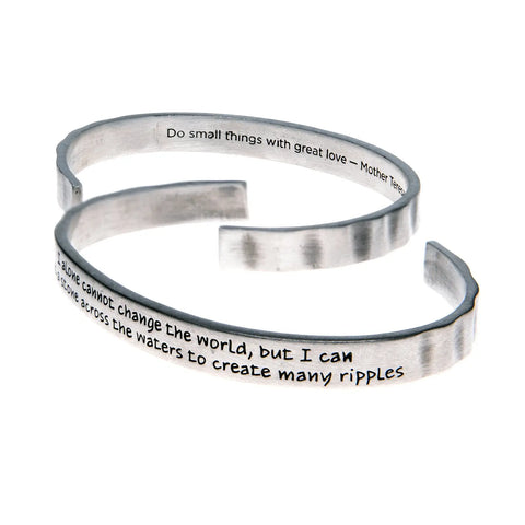 Handcrafted Inspirational Quotable Cuff Bracelet – Pewter Reminder Jewelry | Made in USA Whitney Howard Designs  Cuff Bracelets