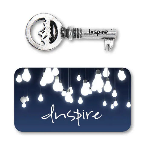 Handcrafted Inspire Key Charm – Recycled Lead-Free Pewter Accessory | Made in USA Whitney Howard Designs  Keys