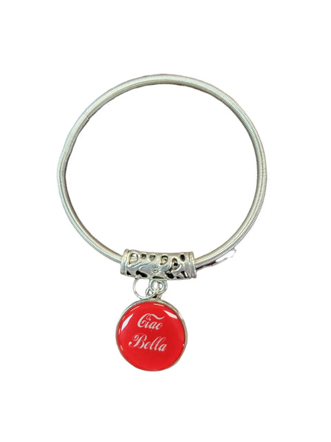 Handcrafted Italian Ciao Bella Stretch Charm Bracelet – Minimalist Red Enamel Pendant | Made in USA Michelle Marie Boutique  Bracelets