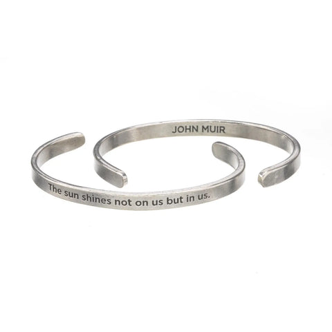 Handcrafted John Muir Inspirational Cuff Bracelet – Recycled Pewter Quote Jewelry | Made in USA Whitney Howard Designs  Cuff Bracelets