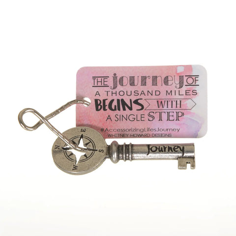 Handcrafted Journey Key Charm Necklace – Recycled Lead-Free Pewter | Inspirational Gift Made in USA Whitney Howard Designs  Keys