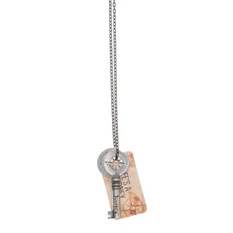 Handcrafted Journey Key Charm Necklace – Recycled Lead-Free Pewter | Inspirational Gift Made in USA Whitney Howard Designs  Keys