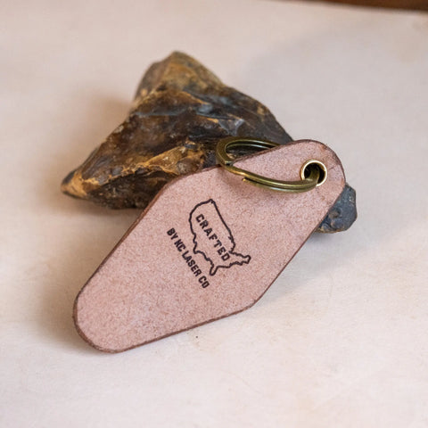 Handcrafted KC Leather Keychain – Durable Veg-Tanned Bridle Leather | Made in USA KC Laser Co 