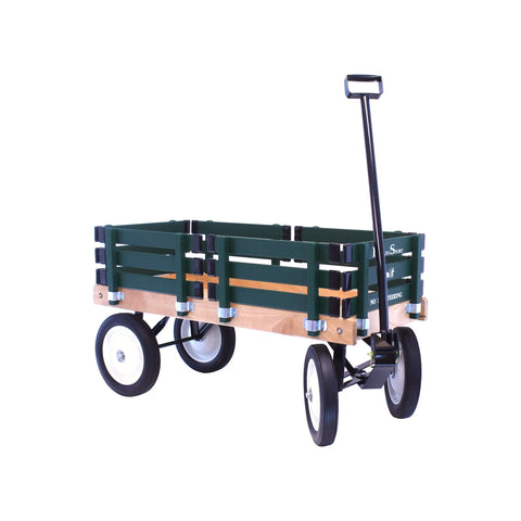 Handcrafted Kids Wagon 36 Inch Bed – Durable Hardwood & Steel Frame – Berlin Flyer F310 | Made in USA Amish Toy Box  Scooters and Wagons
