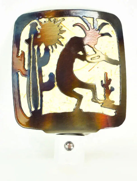 Handcrafted Kokopeli Night Light – Rustic Ambient Lighting Fixture | Made in USA by Veteran-Owned Business Knights Home Decor  item