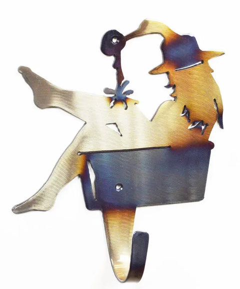 Handcrafted Lady in Bathtub Steel Wall Hook – Rustic Coat and Towel Holder | Made in USA Knights Home Decor  item