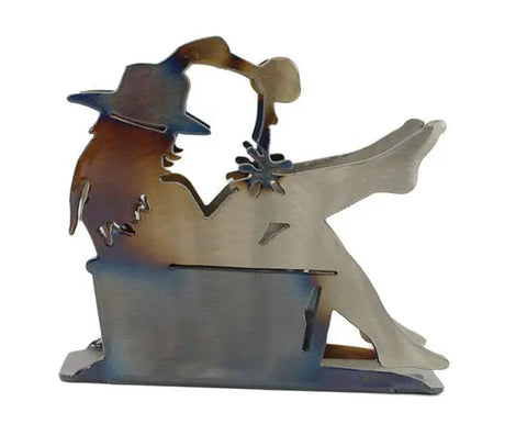 Handcrafted Lady in Tub Metal Napkin Holder – Decorative Table Organizer | Made in USA Knights Home Decor  item