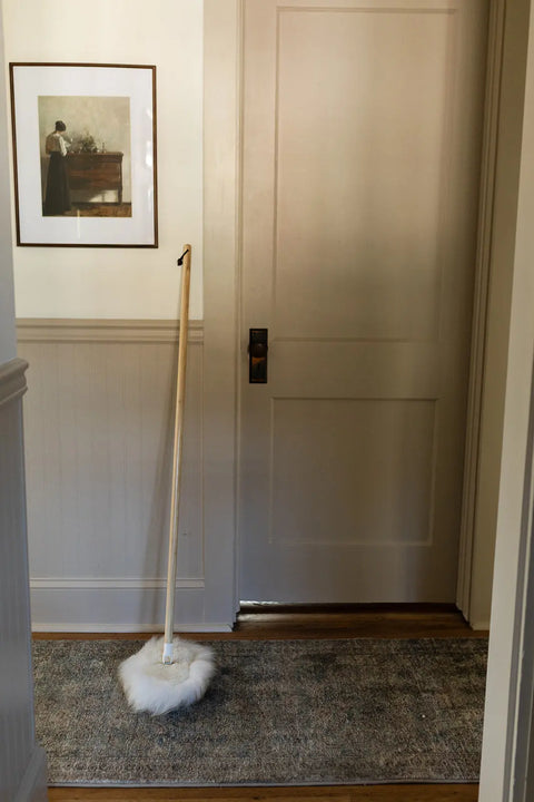 Handcrafted Lambswool Dust Mop 48 Inch Handle – Natural Wood Cleaning Duster | Made in USA Millstream Home  Homegoods