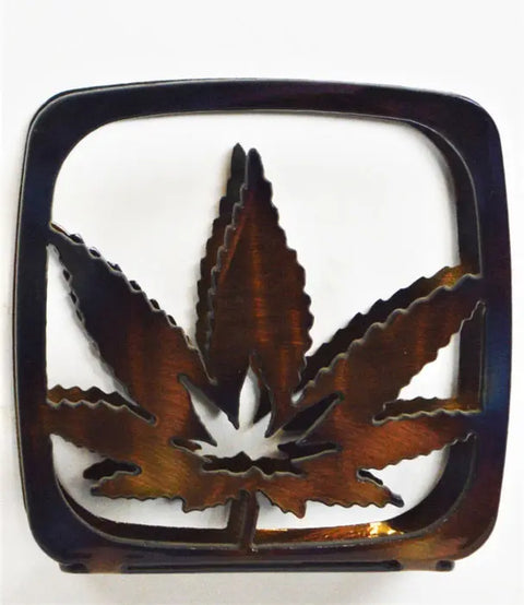 Handcrafted Leaf Design Cocktail Napkin Holder – Unique Heat-Treated Finish | Made in USA Knights Home Decor  item