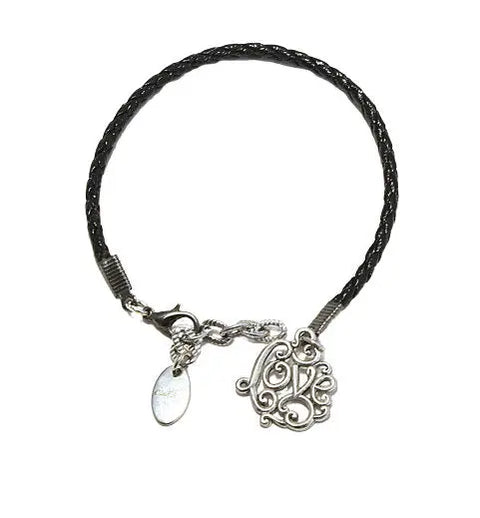 Handcrafted Leather And Silver Love Charm Bracelet With Pink Rhodonite Gemstone – Adjustable 6.75-8 Inch | Made In USA Michelle Marie Boutique  Bracelet