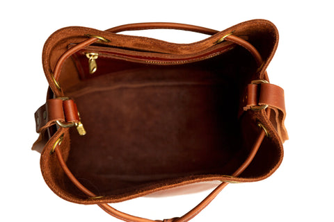 Handcrafted Leather Bucket Bag – Minimalist Crossbody Tote | Made in USA Urban Southern  Bags