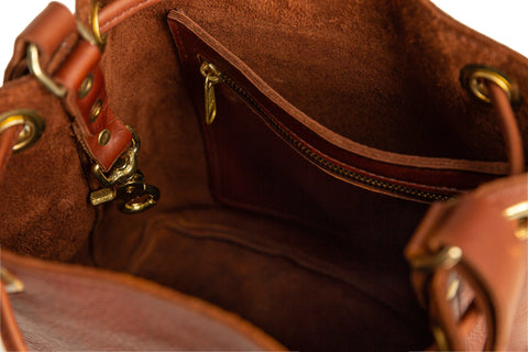 Handcrafted Leather Bucket Bag – Minimalist Crossbody Tote | Made in USA Urban Southern  Bags