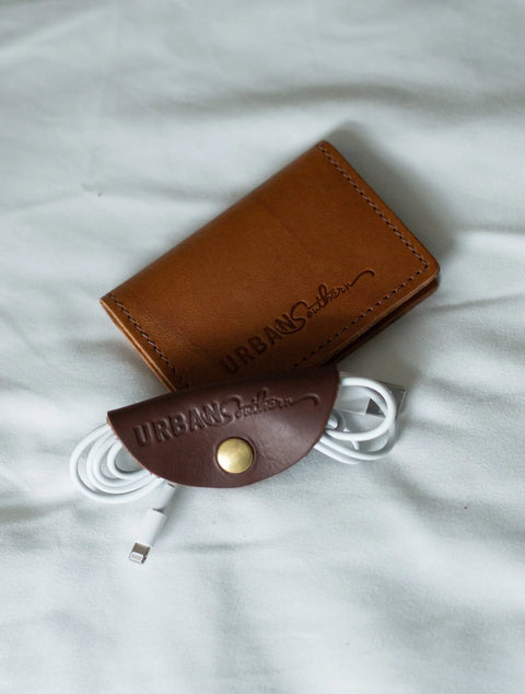 Handcrafted Leather Cord Wrap – Vintage Brass Snap Closure | Made in USA Urban Southern  Accessories