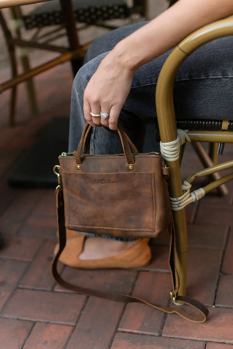 Handcrafted Leather Crossbody Bag – Cassidy Compact Purse | Made in USA Urban Southern  Bags