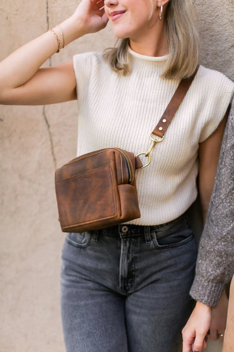 Handcrafted Leather Crossbody Sling Bag – Compact Everyday Carry | Made in USA Urban Southern  Bags