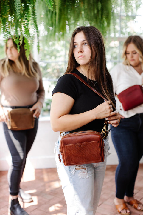 Handcrafted Leather Crossbody Sling Bag – Compact Everyday Carry | Made in USA Urban Southern  Bags
