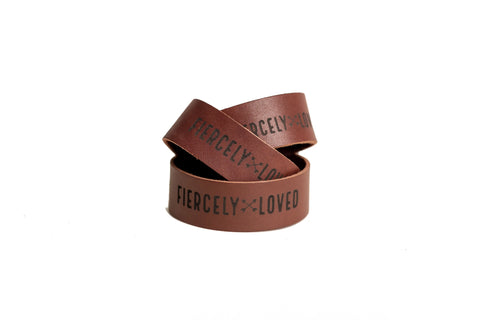 Handcrafted Leather Fiercely Loved Cuff Bracelet – American Made Wristband | Made in USA Urban Southern  Accessories