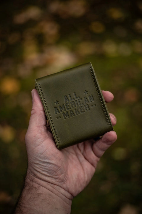 Handcrafted Leather Playing Card Travel Wallet – Durable Card Holder with Bonus Deck | Made in USA All American Maker 