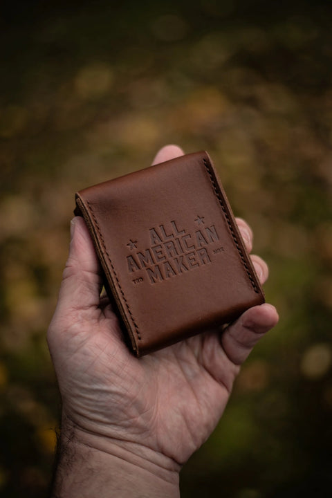 Handcrafted Leather Playing Card Travel Wallet – Durable Card Holder with Bonus Deck | Made in USA All American Maker 