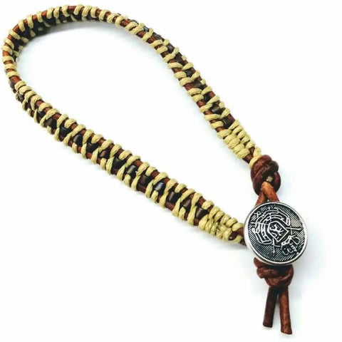 Handcrafted Leather Seed Bead Rattlesnake Tail Bracelet – Two-Tone Wrap | Made in Montana Alexa Martha Designs  Bracelet