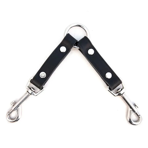 Handcrafted Leather Two-Dog Leash Coupler – Durable Walking Extension – Auburn Leathercrafters | Made in USA Auburn Leathercrafters  item