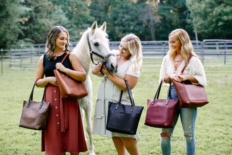 Handcrafted Leather Zipper Tote Bag – Spacious Everyday Carry | Made in USA Urban Southern  Totes