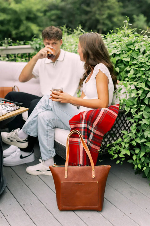 Handcrafted Leather Zipper Tote Bag – Spacious Everyday Carry | Made in USA Urban Southern  Totes