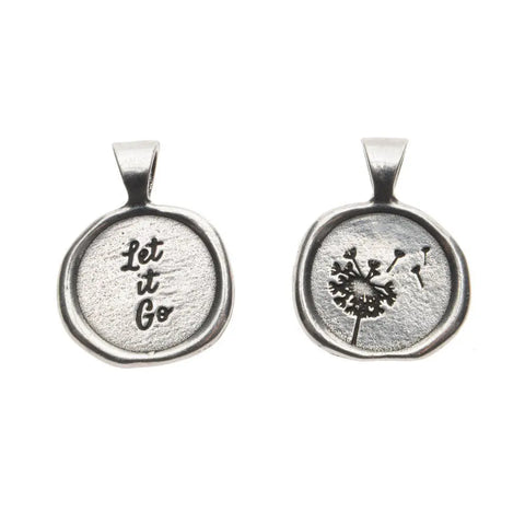Handcrafted Let It Go Pewter Wax Seal Charm Pendant – Recycled Lead-Free Metal | Made in USA by Whitney Howard Designs Whitney Howard Designs  Wax Seals