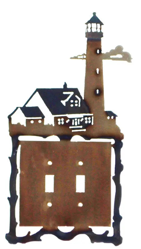 Handcrafted Lighthouse Light Switch Cover – Coastal Wall Decor | Rustic Nautical Design Made in USA Knights Home Decor  item
