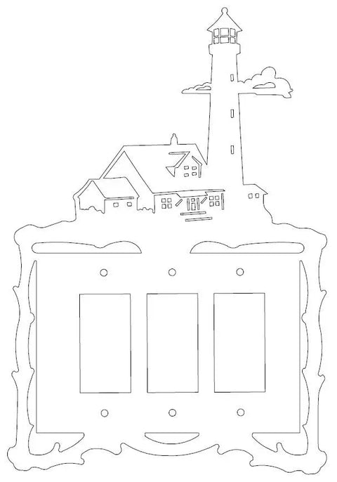 Handcrafted Lighthouse Light Switch Cover – Coastal Wall Decor | Rustic Nautical Design Made in USA Knights Home Decor  item