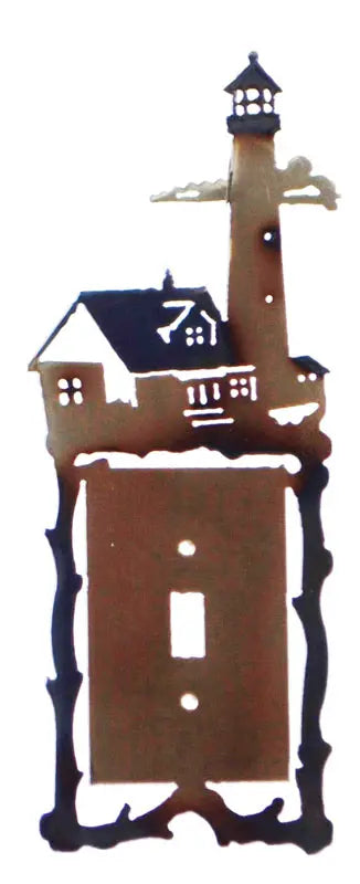 Handcrafted Lighthouse Light Switch Cover – Coastal Wall Decor | Rustic Nautical Design Made in USA Knights Home Decor  item