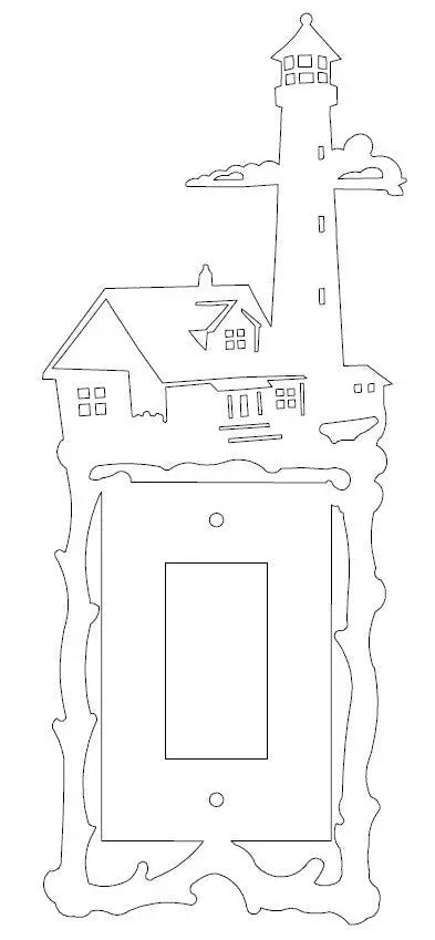 Handcrafted Lighthouse Light Switch Cover – Coastal Wall Decor | Rustic Nautical Design Made in USA Knights Home Decor  item